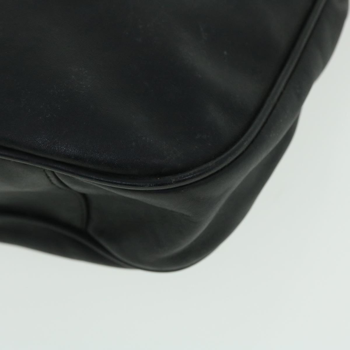 GUCCI Bamboo Shoulder Bag Leather 2way Black 001 1781 1638 51015