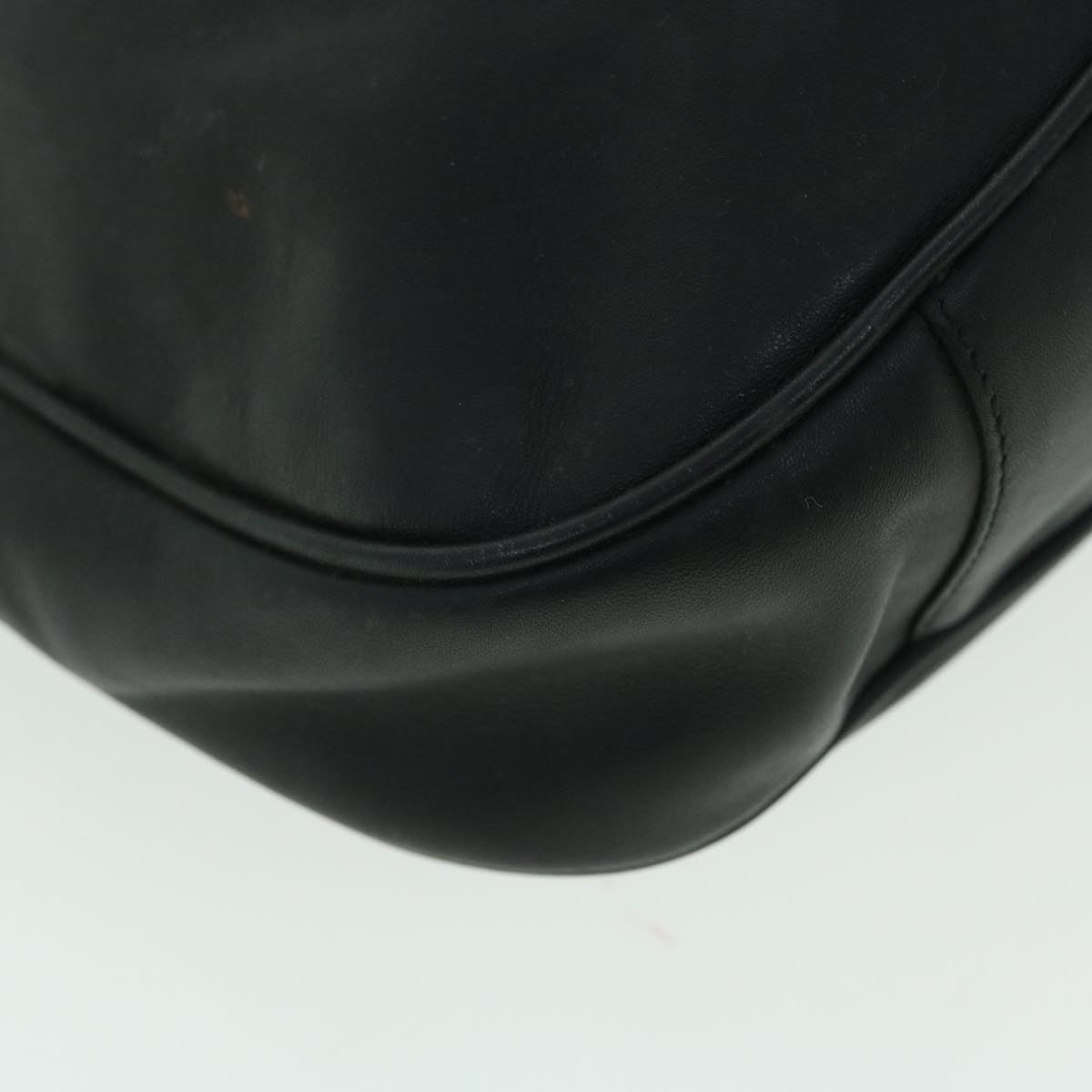 GUCCI Bamboo Shoulder Bag Leather 2way Black 001 1781 1638 51015