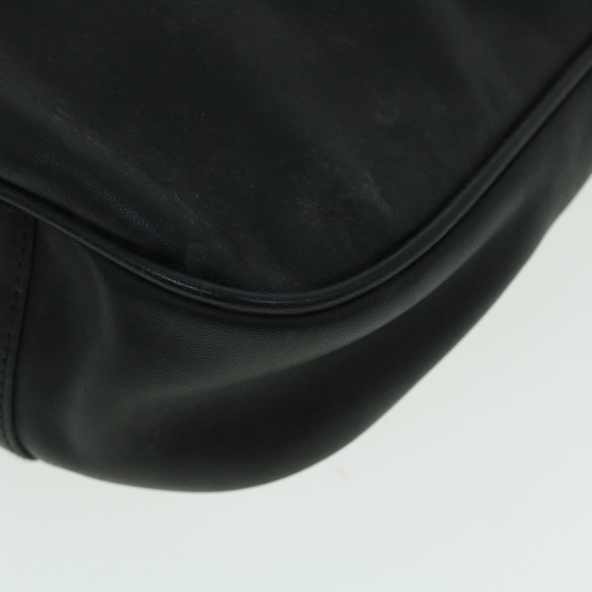 GUCCI Bamboo Shoulder Bag Leather 2way Black 001 1781 1638 51015