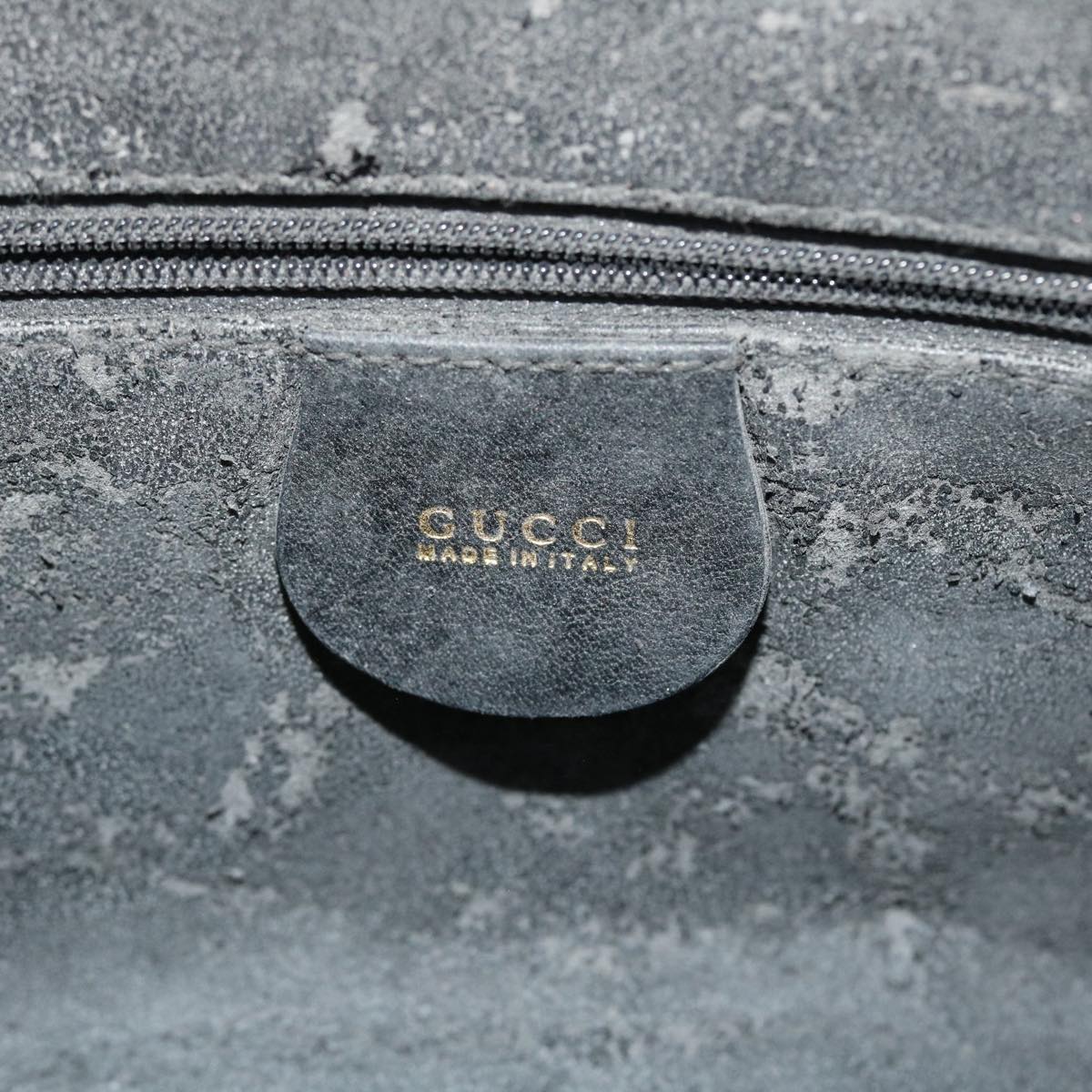 GUCCI Bamboo Shoulder Bag Leather 2way Black 001 1781 1638 51015