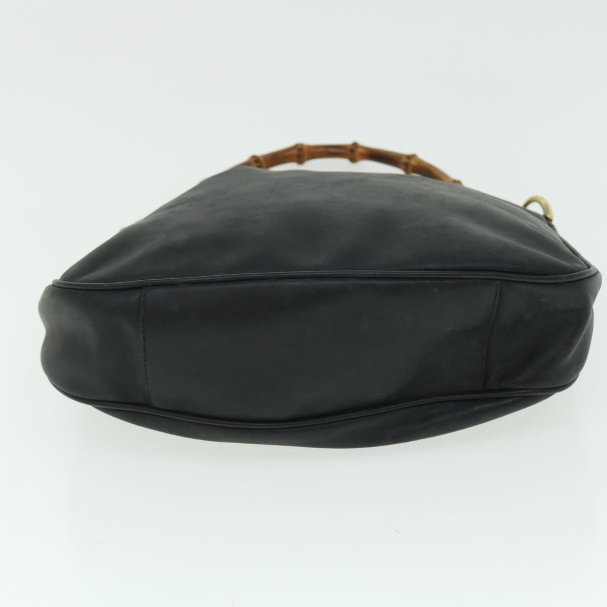 GUCCI Bamboo Shoulder Bag Leather 2way Black 001 1781 1638 51015