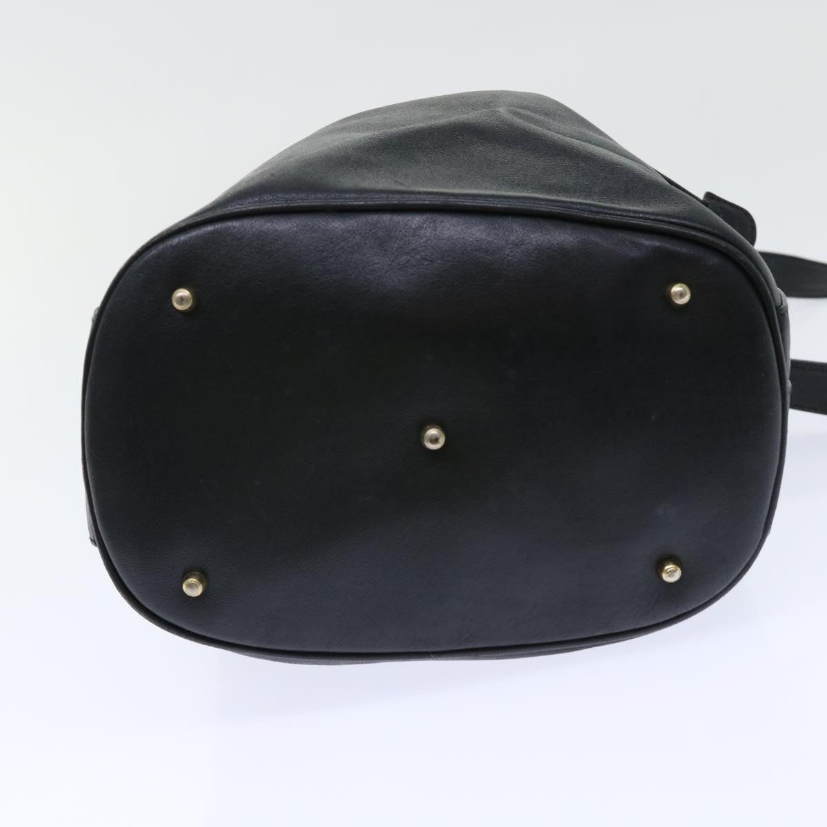 GUCCI Bamboo Shoulder Bag Leather 2way Black 001 2684 1657 51016