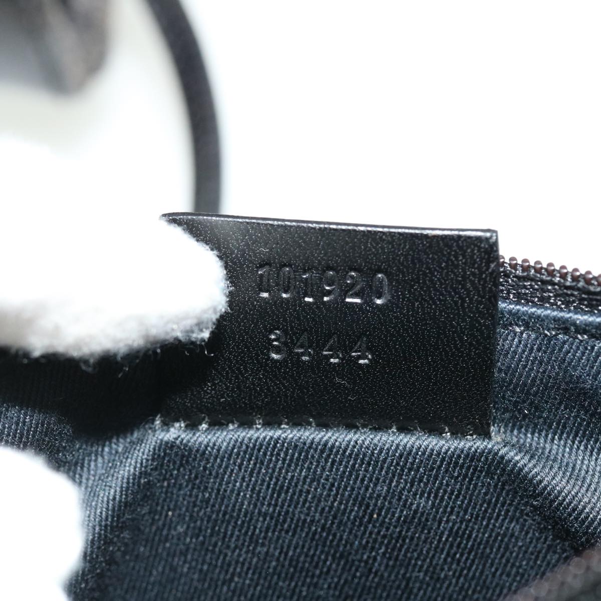 GUCCI GG Canvas Tote Bag Leather Black 101920 3444 51025