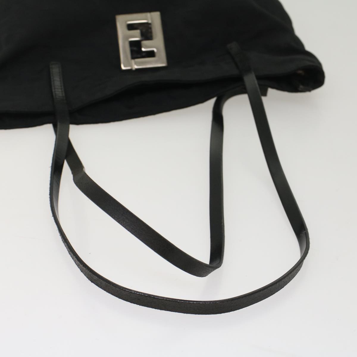 FENDI Zucca Canvas Shoulder Bag Black 51038