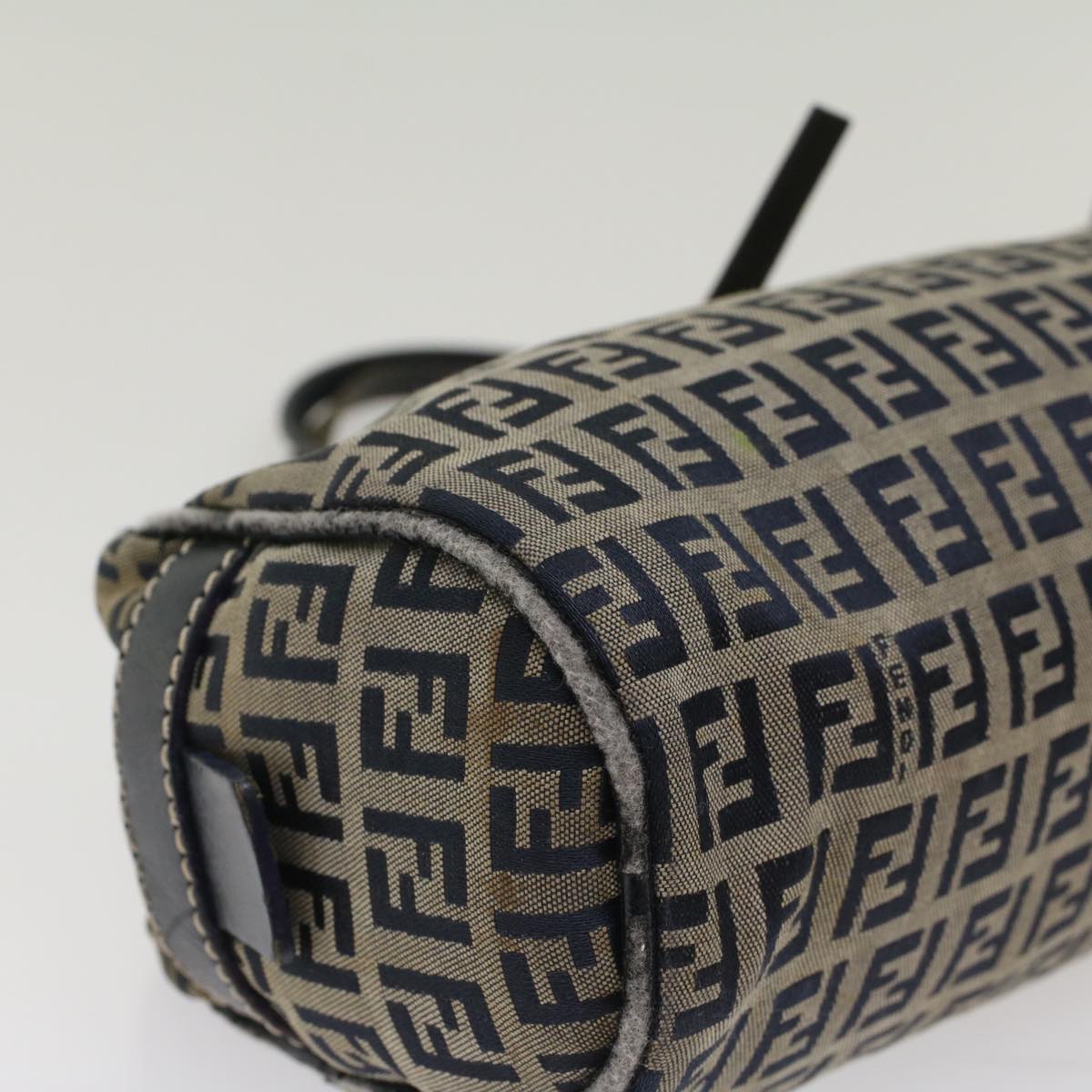 FENDI Zucchino Canvas Hand Bag Navy 51041