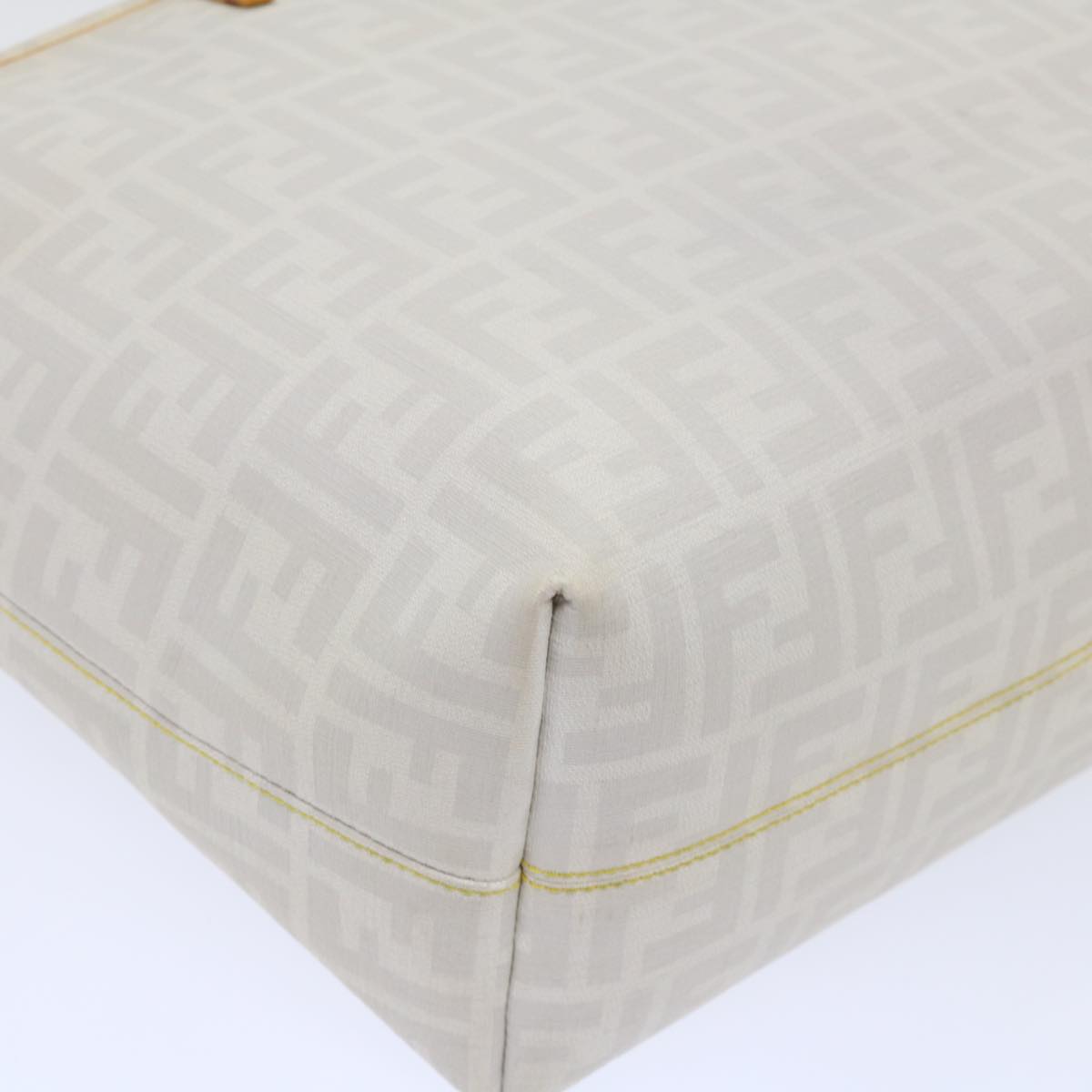 FENDI Zucca Canvas Tote Bag White 51044