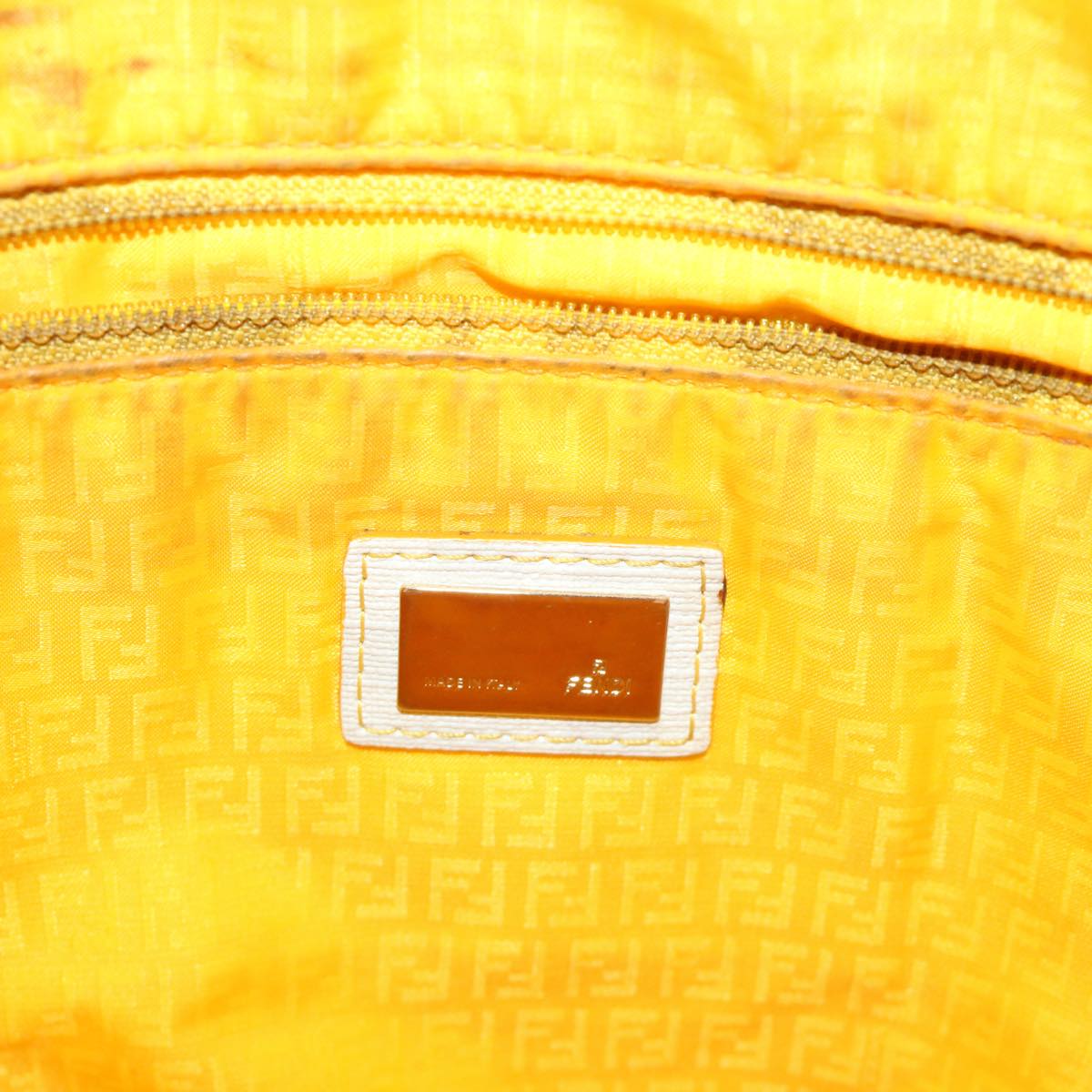 FENDI Zucca Canvas Tote Bag White 51044