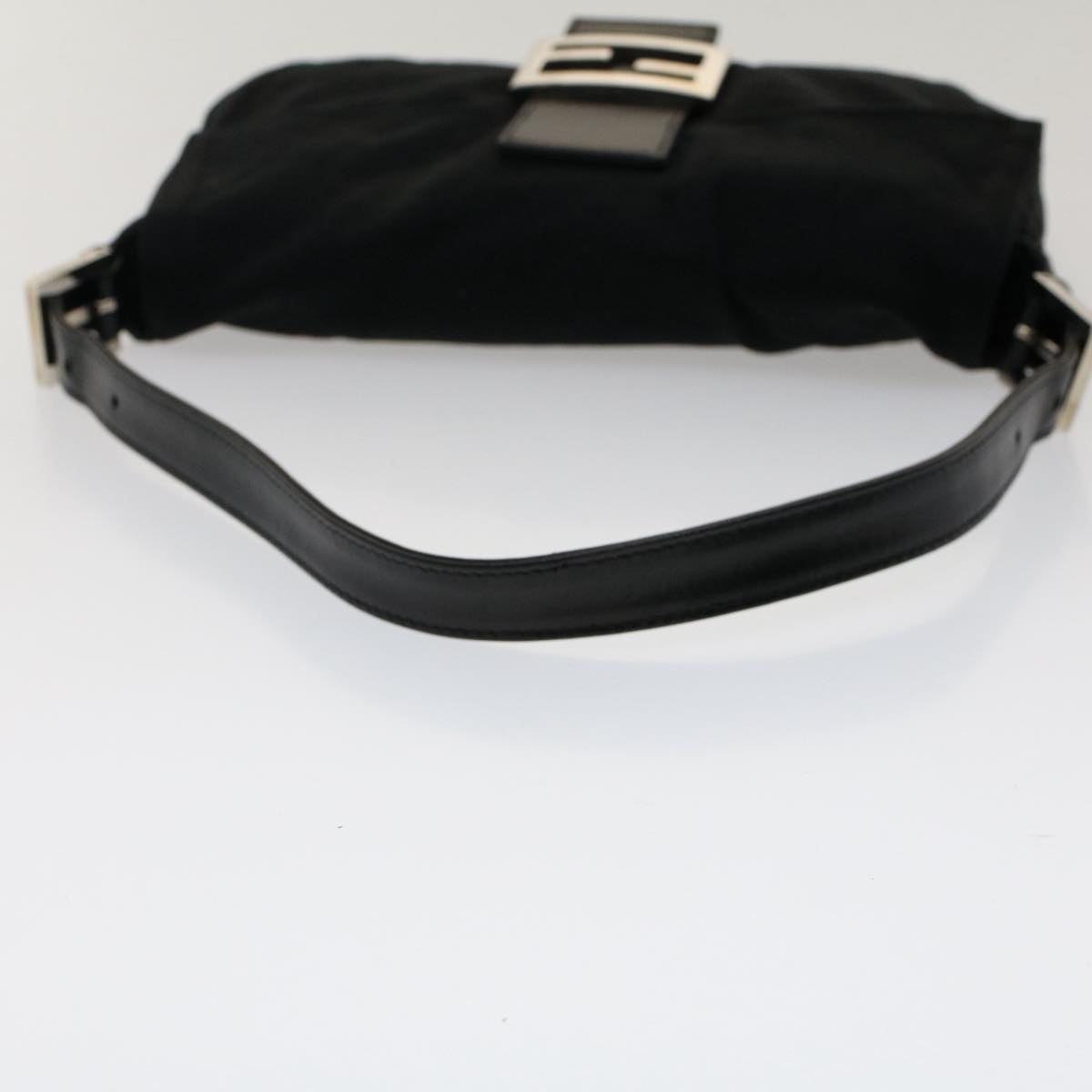 FENDI Mamma Baguette Shoulder Bag Nylon Black 51049