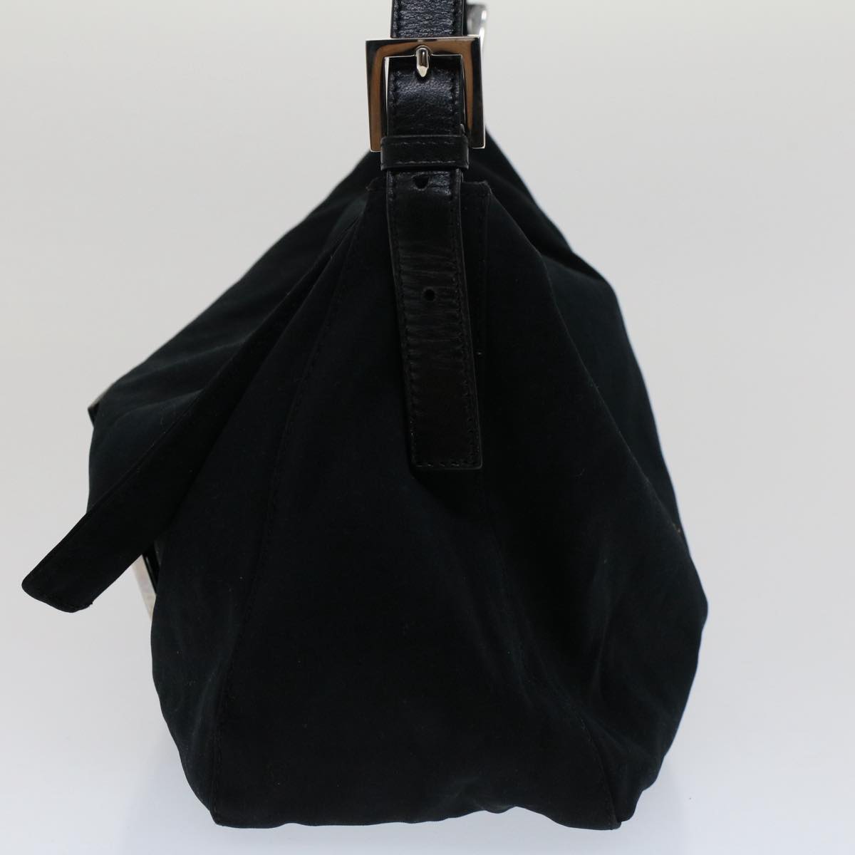 FENDI Mamma Baguette Shoulder Bag Nylon Black 51051