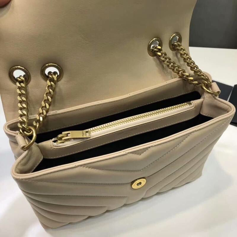 GLAMI Loulou Small Chain Bag In MatelassÃƒÂ© "Y" Beige For Women 9.8in/23cm YSL 494699DV7272721