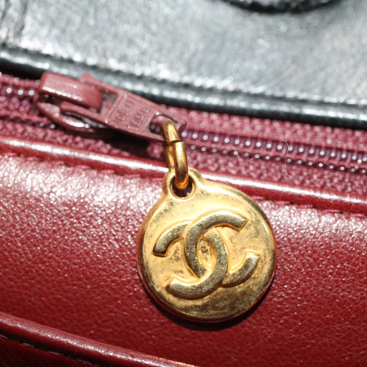 CHANEL Diana Matelasse Turn Lock Shoulder Bag Lamb Skin Black CC 51272A