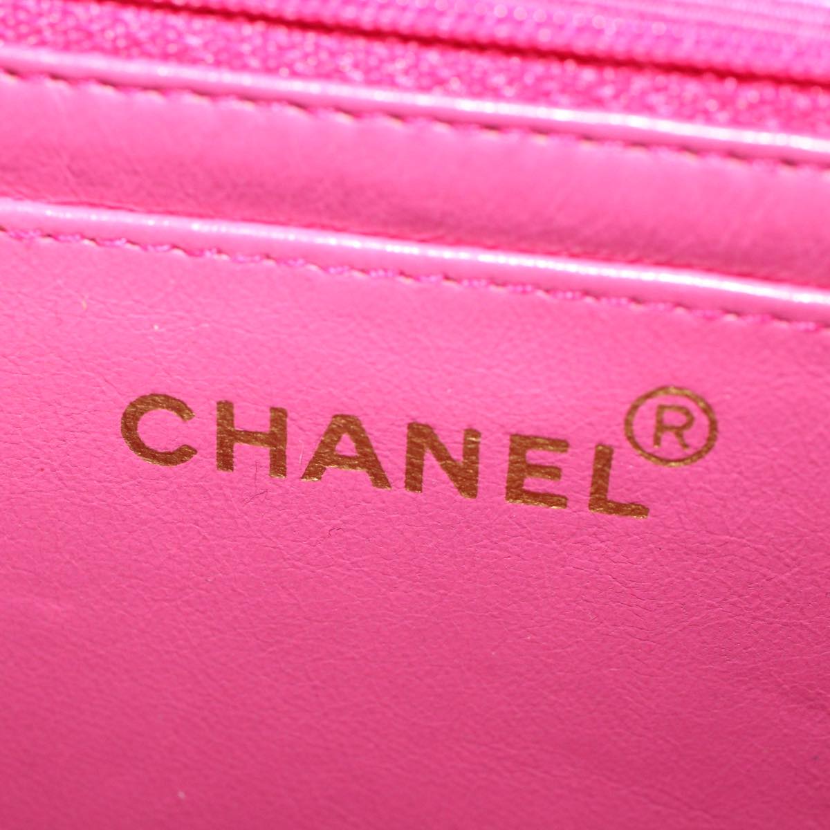 CHANEL Matelasse 25 Chain Flap Shoulder Bag Canvas Pink CC 51276A