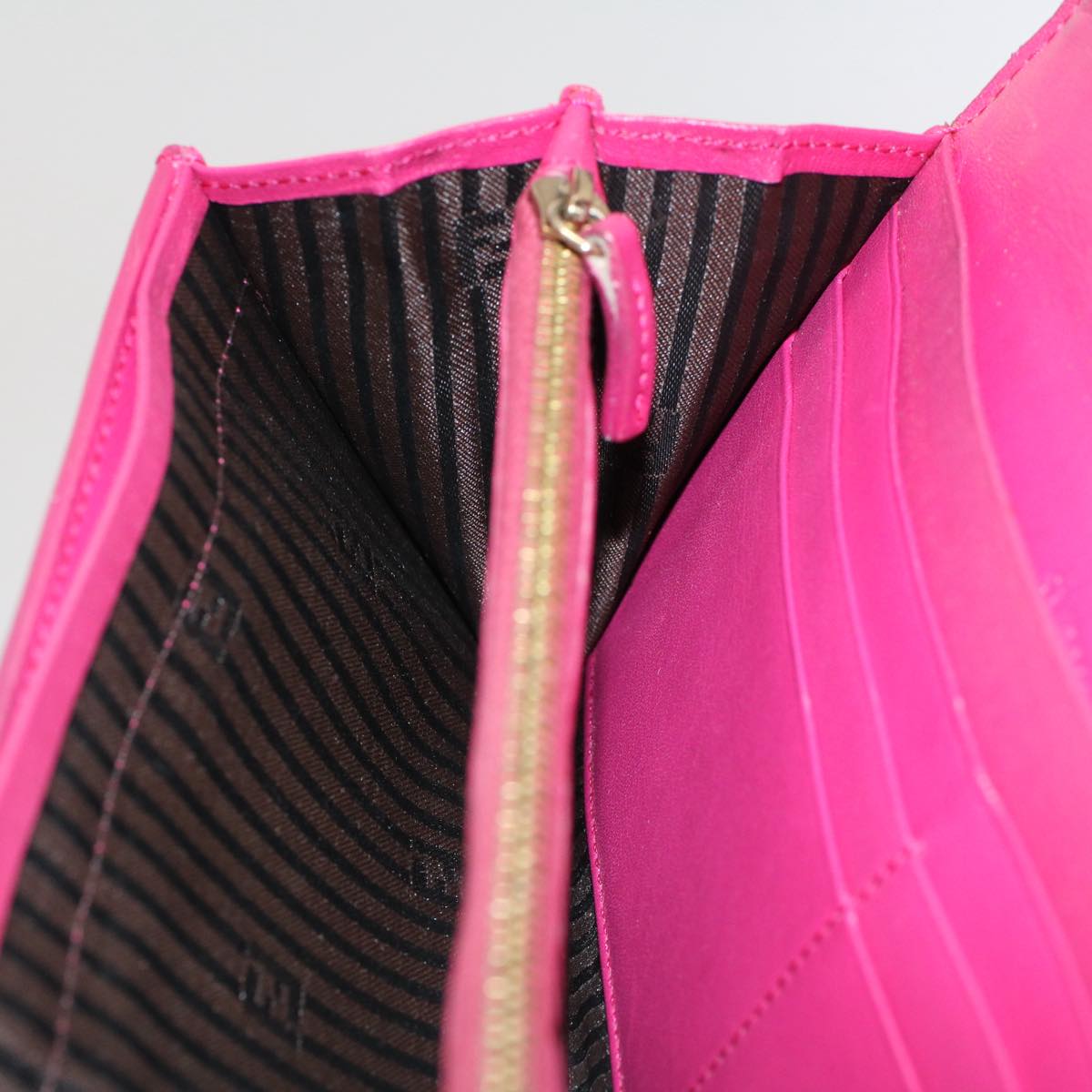 FENDI Long Wallet Patent leather Pink 51304