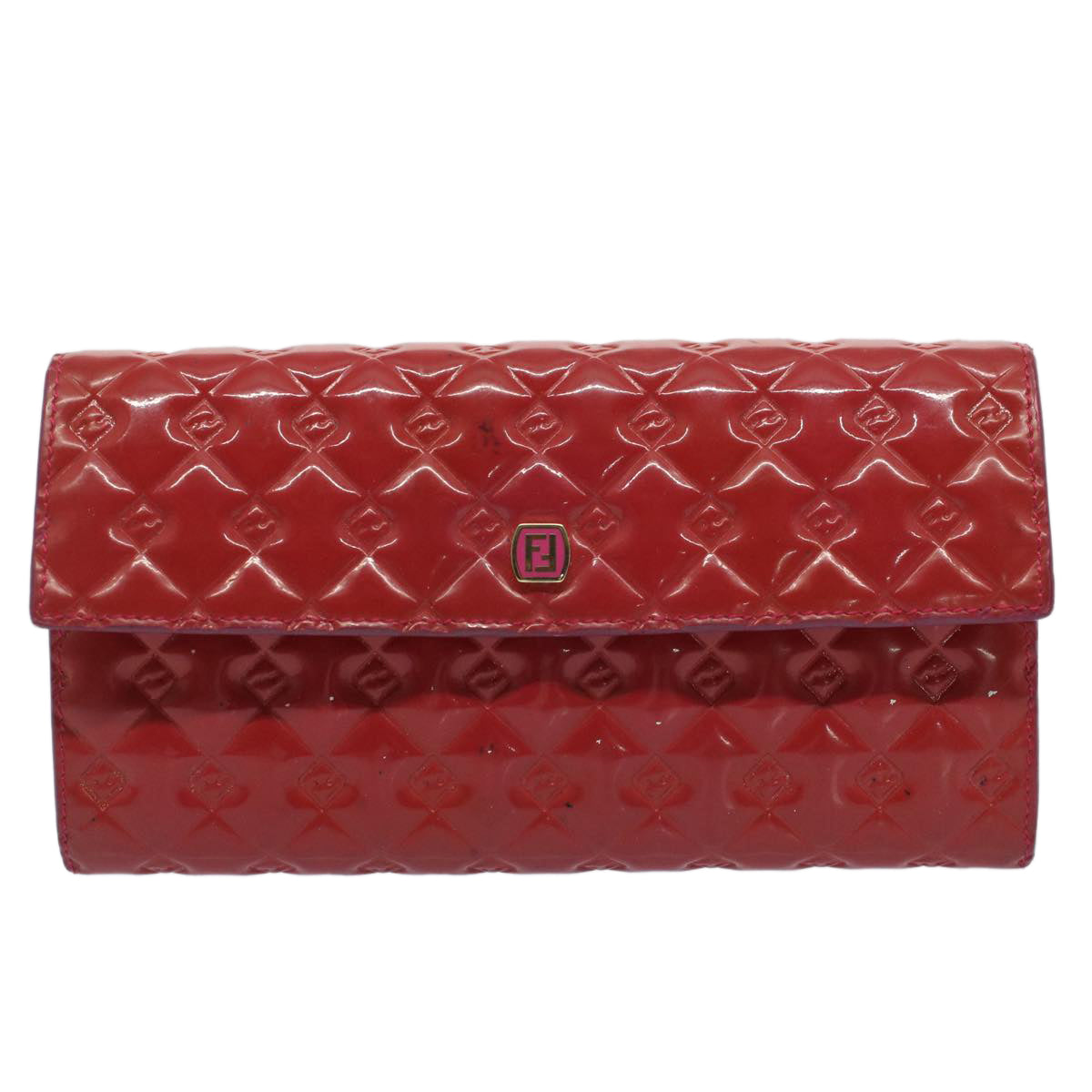 FENDI Long Wallet Patent leather Pink 51304