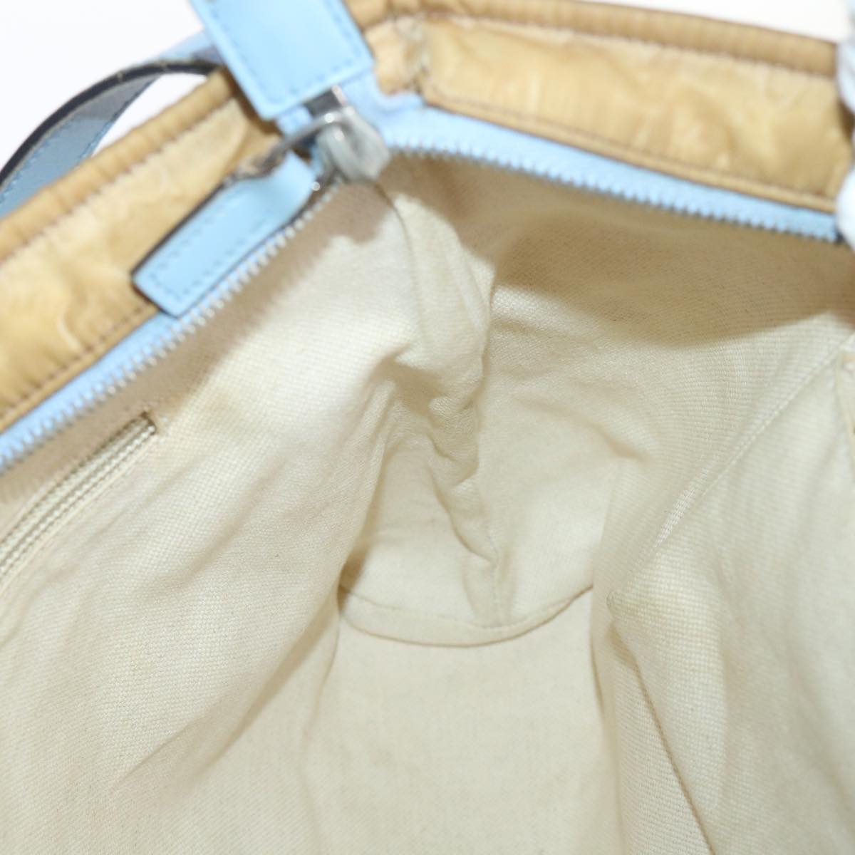 GUCCI GG Canvas Shoulder Bag Beige Light Blue 314529 51312