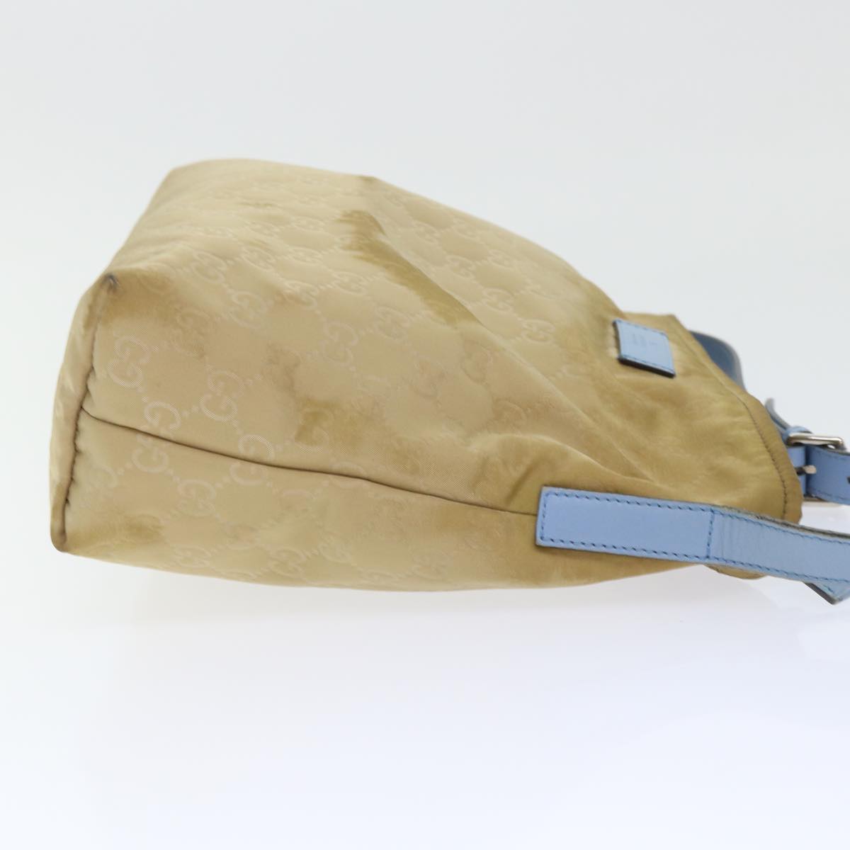 GUCCI GG Canvas Shoulder Bag Beige Light Blue 314529 51312