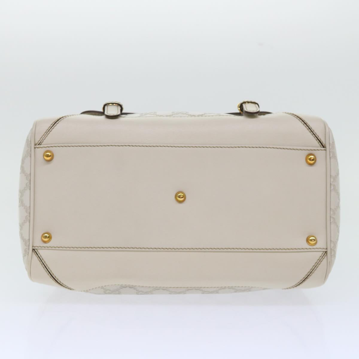 GUCCI GG Canvas Bamboo Guccissima Hand Bag White 159400 51331
