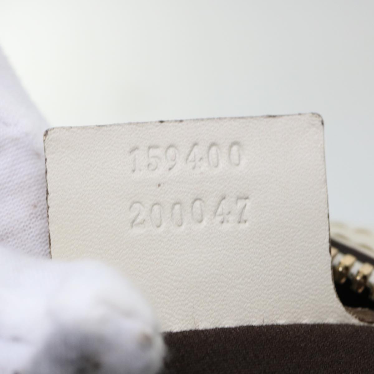 GUCCI GG Canvas Bamboo Guccissima Hand Bag White 159400 51331