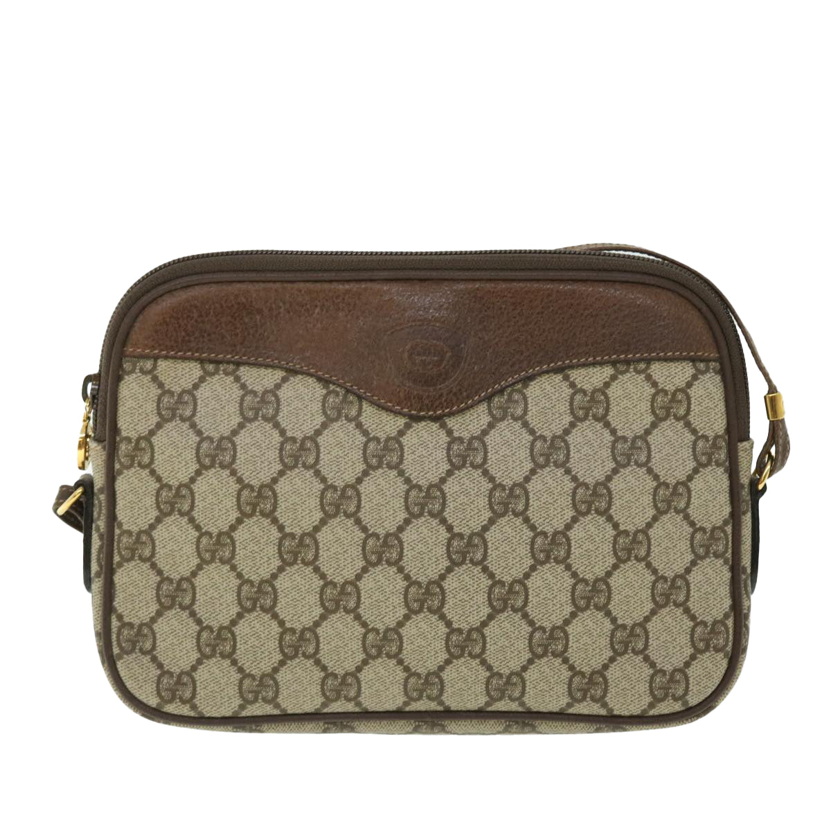 GUCCI GG Canvas Shoulder Bag PVC Leather Beige 007 115 6428 4023 51433