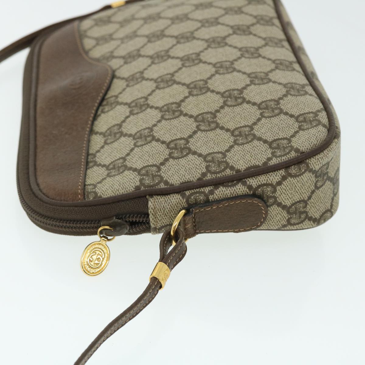 GUCCI GG Canvas Shoulder Bag PVC Leather Beige 007 115 6428 4023 51433