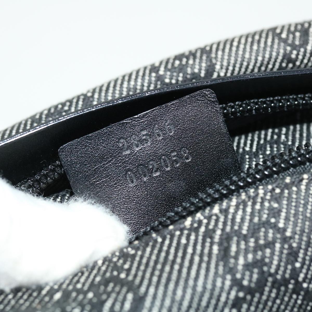 GUCCI GG Canvas Waist bag Leather Gray 28566 51469