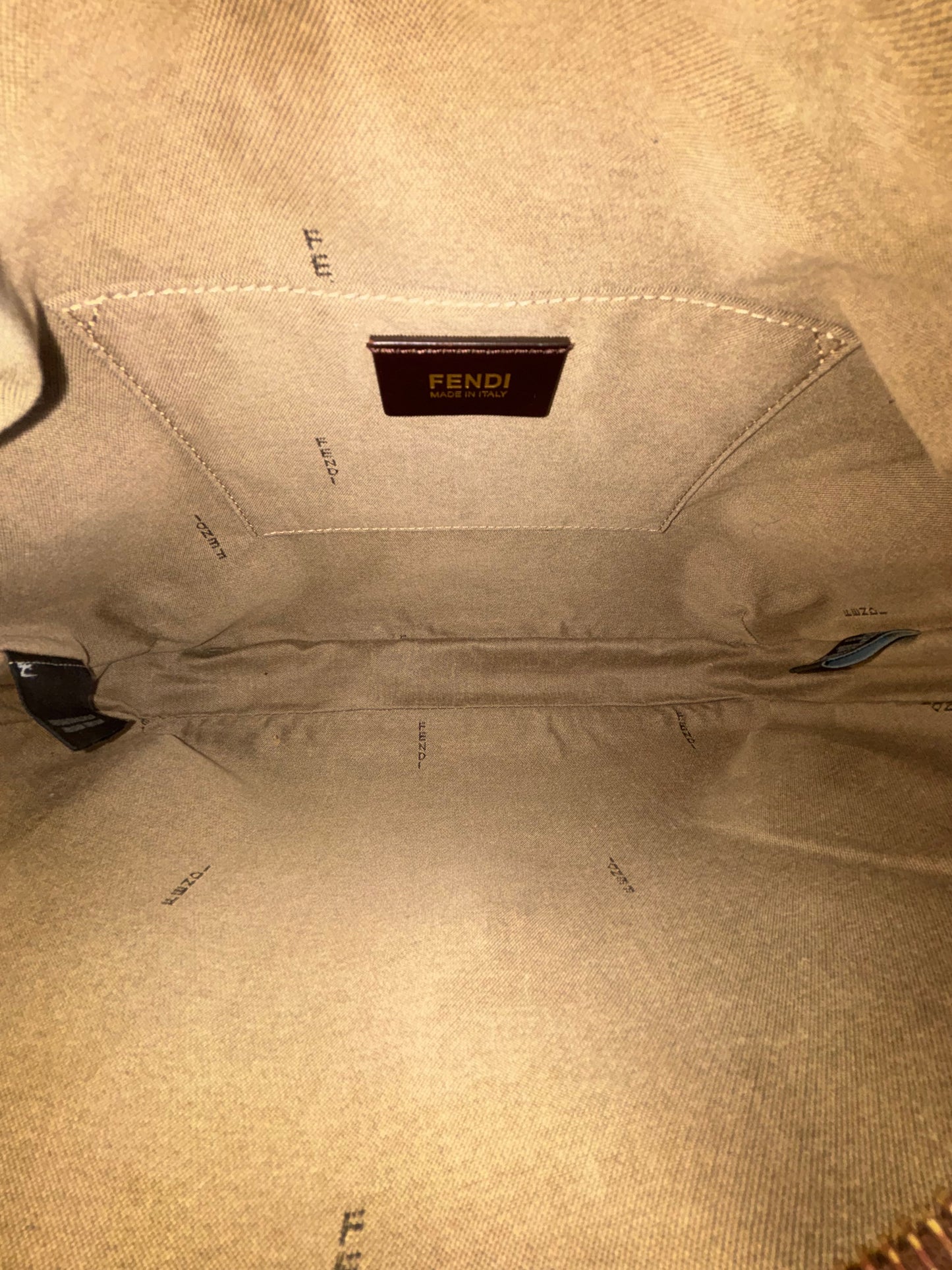 FENDI Brown Zucchino Spalmati Messenger
