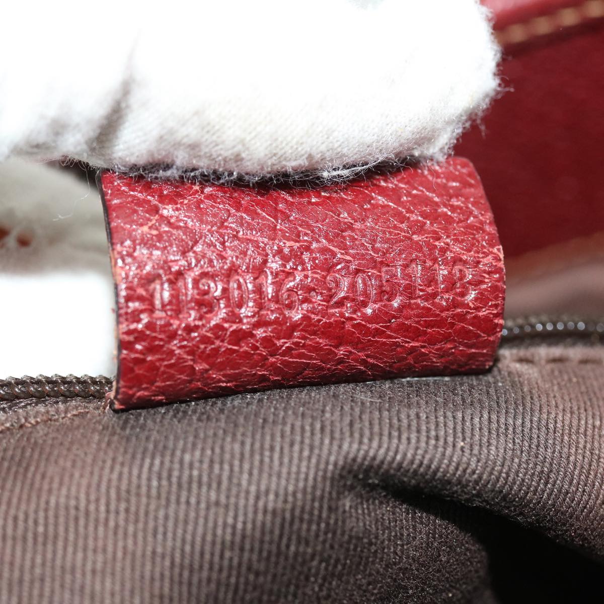 GUCCI GG Canvas Tote Bag Beige Red 113016 51639