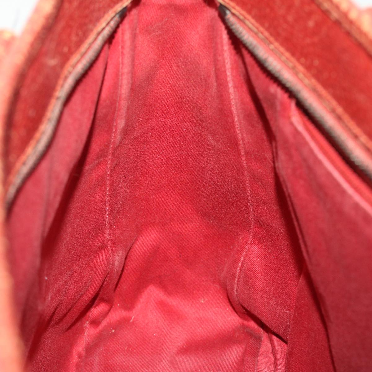 GUCCI GG Canvas Tote Bag Red 113011 51641