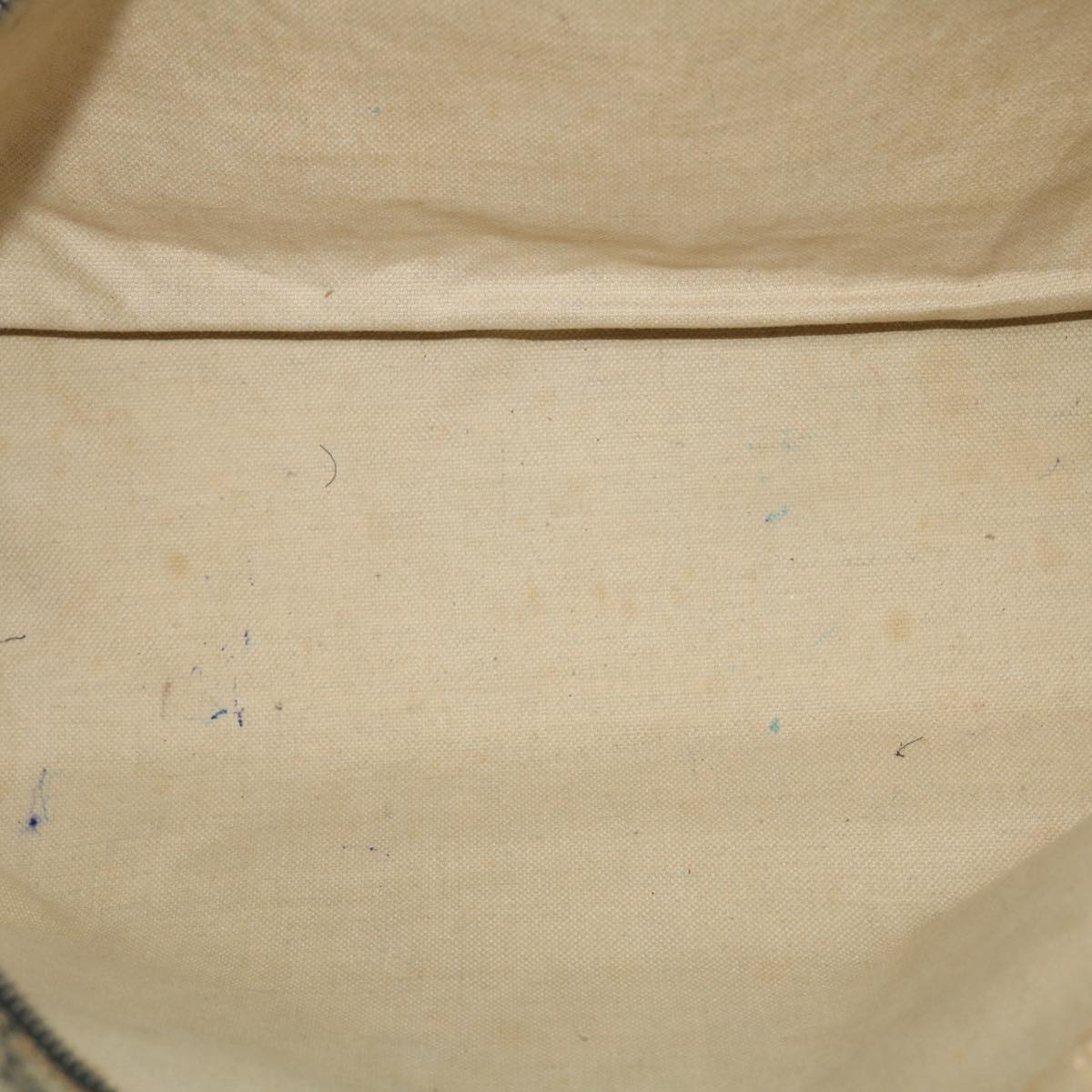 GUCCI GG Canvas Tote Bag PVC Leather Navy Beige 211137 51642