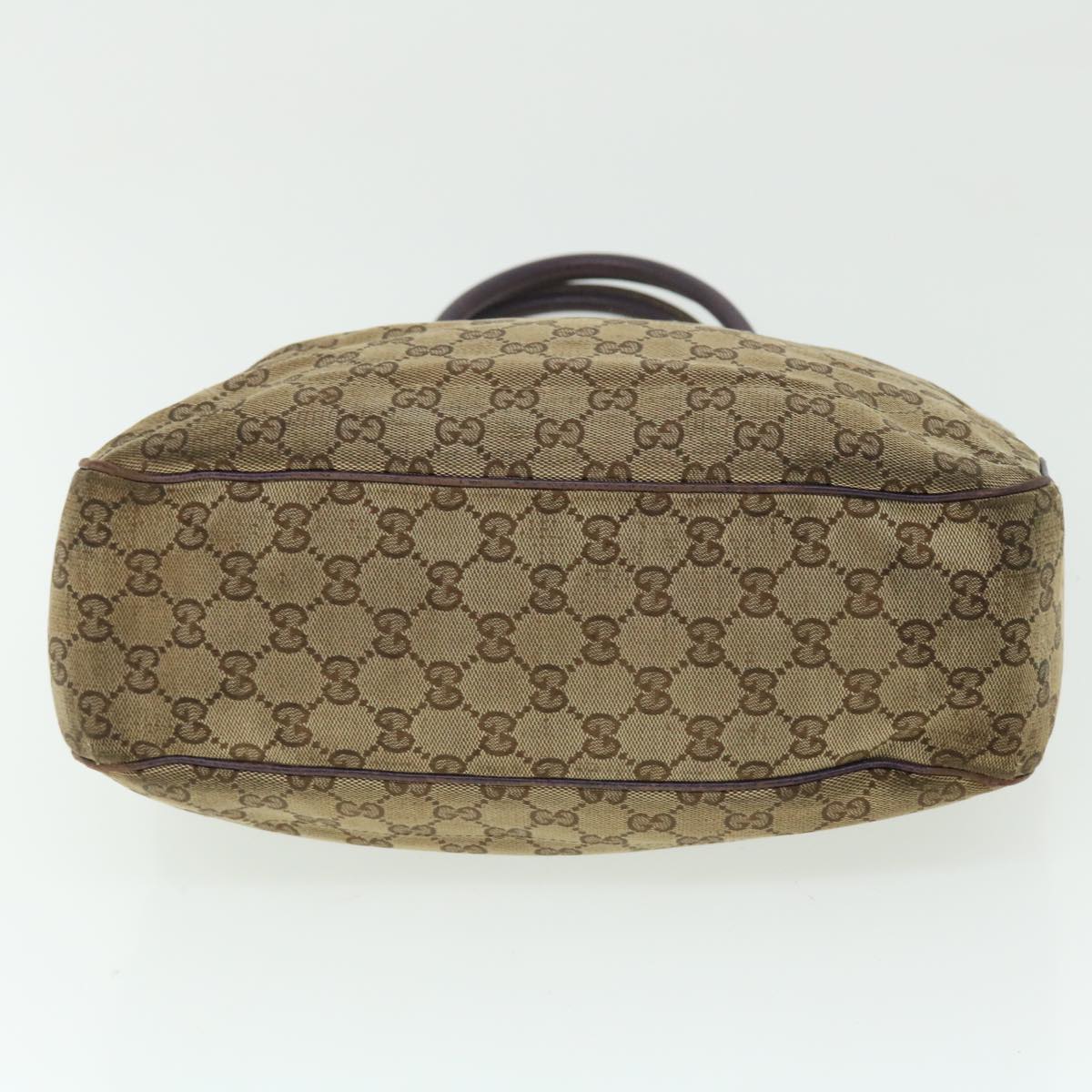 GUCCI GG Canvas Jackie Hand Bag Beige Purple 145818 51644