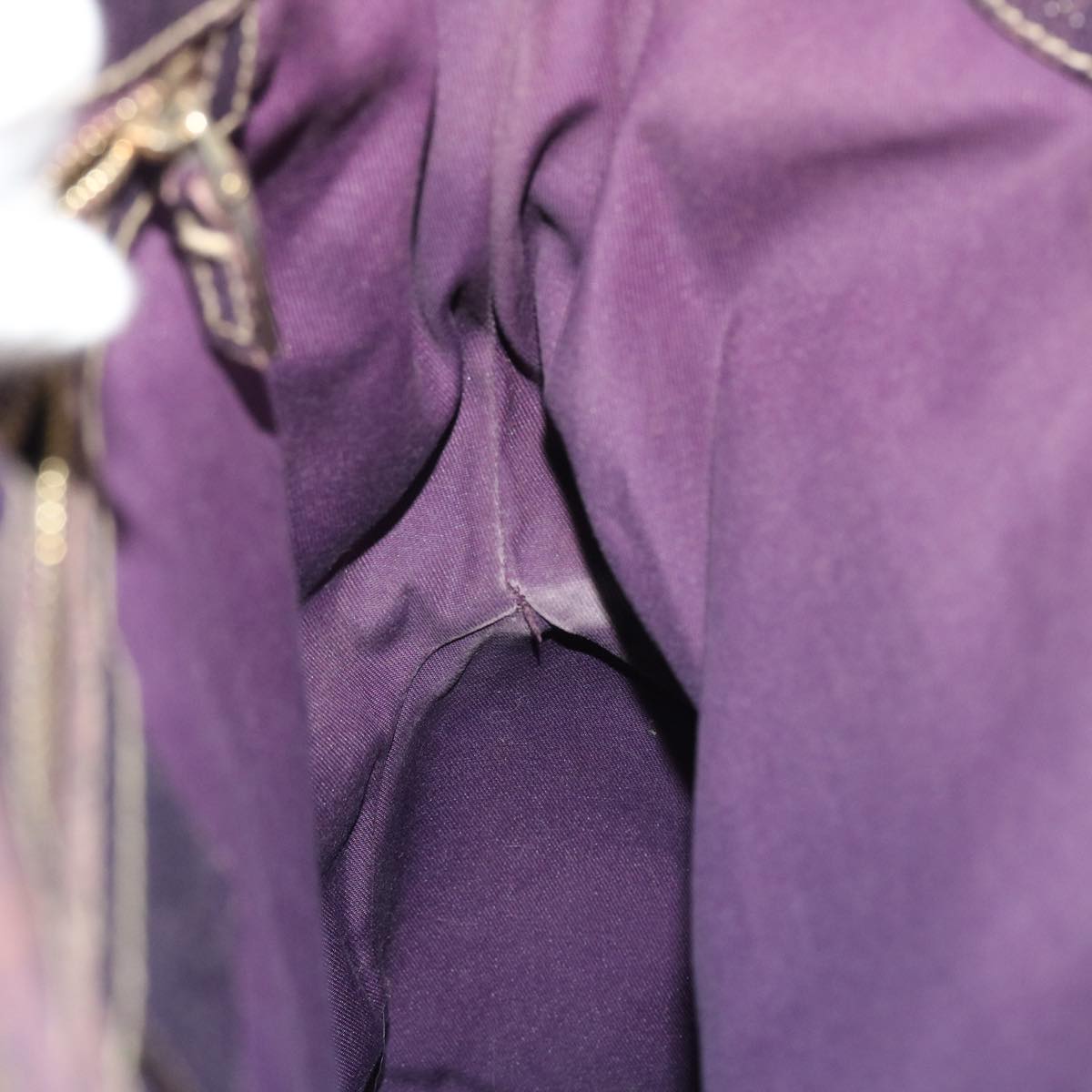 GUCCI GG Canvas Jackie Hand Bag Beige Purple 145818 51644