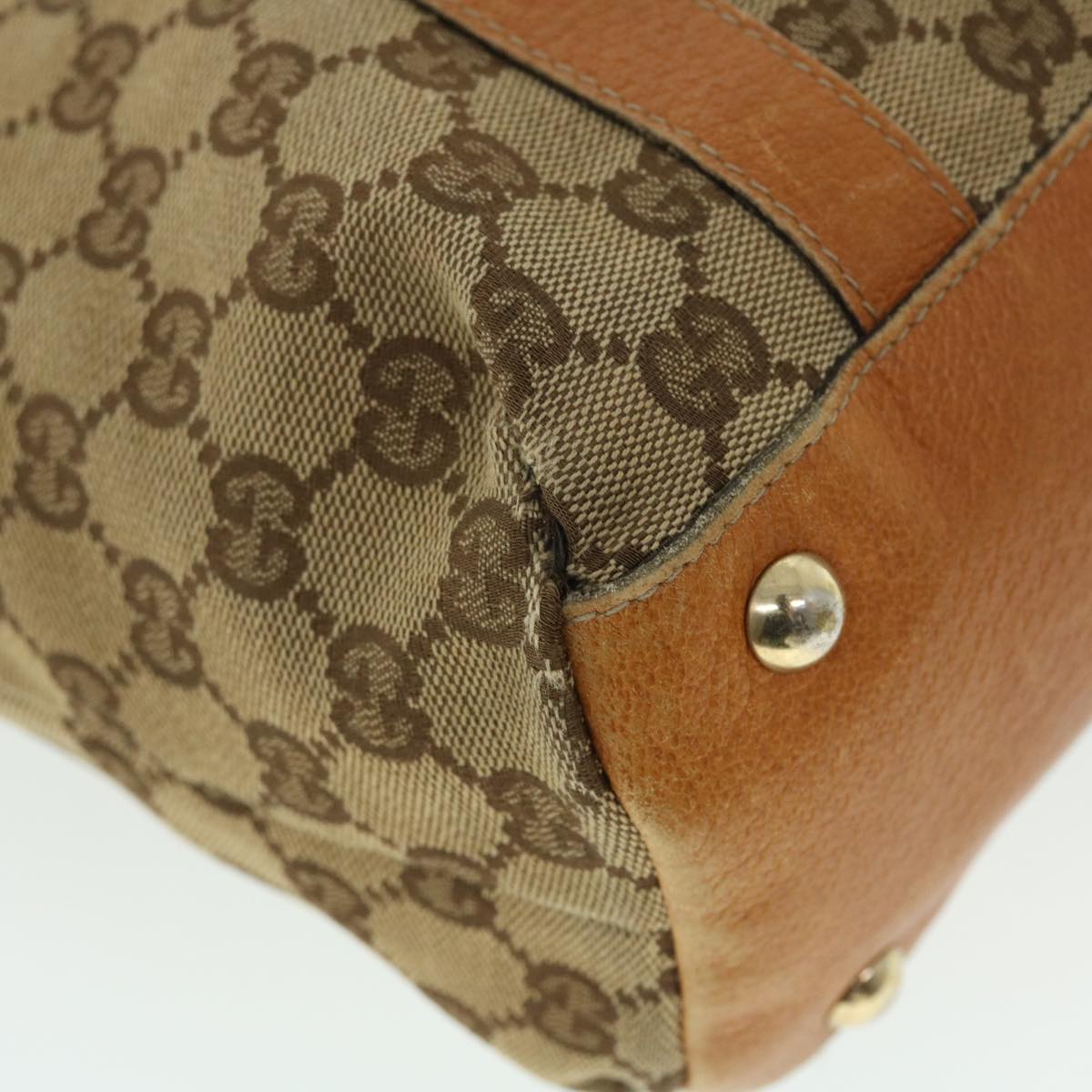 GUCCI GG Canvas Shoulder Bag Beige Brown 141470 51645