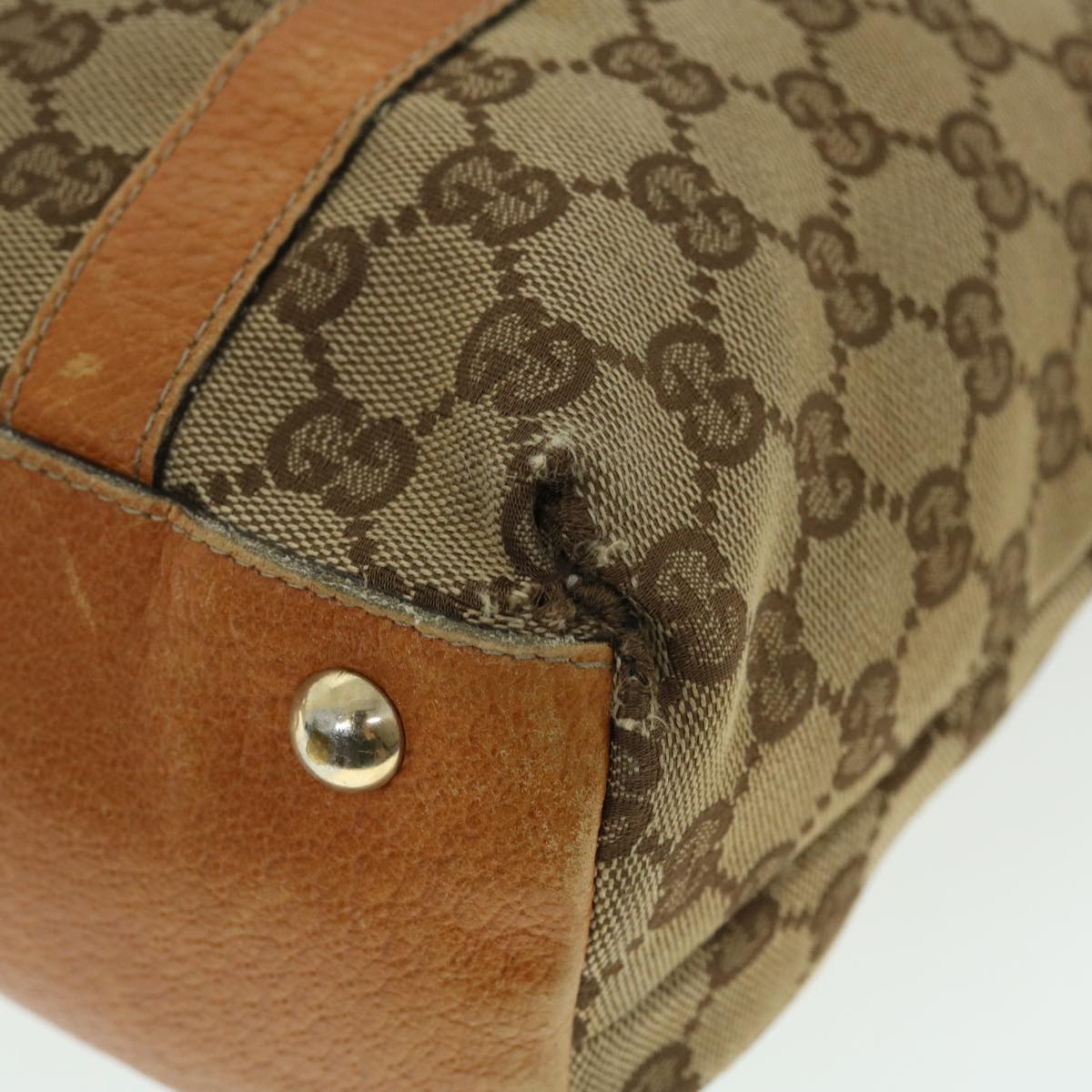 GUCCI GG Canvas Shoulder Bag Beige Brown 141470 51645