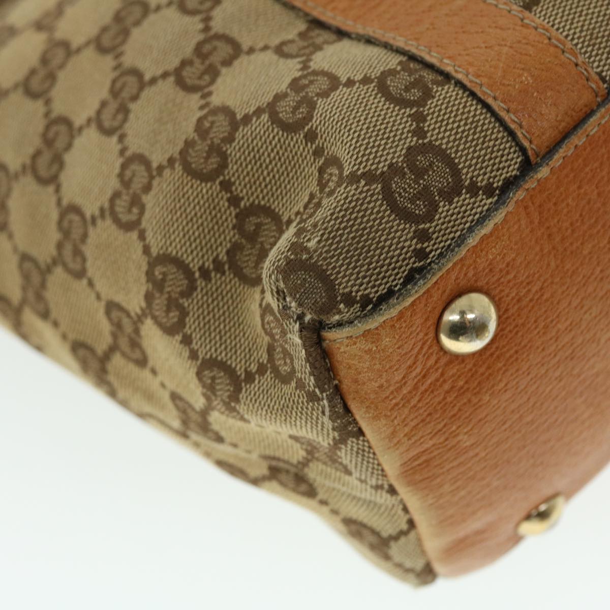 GUCCI GG Canvas Shoulder Bag Beige Brown 141470 51645