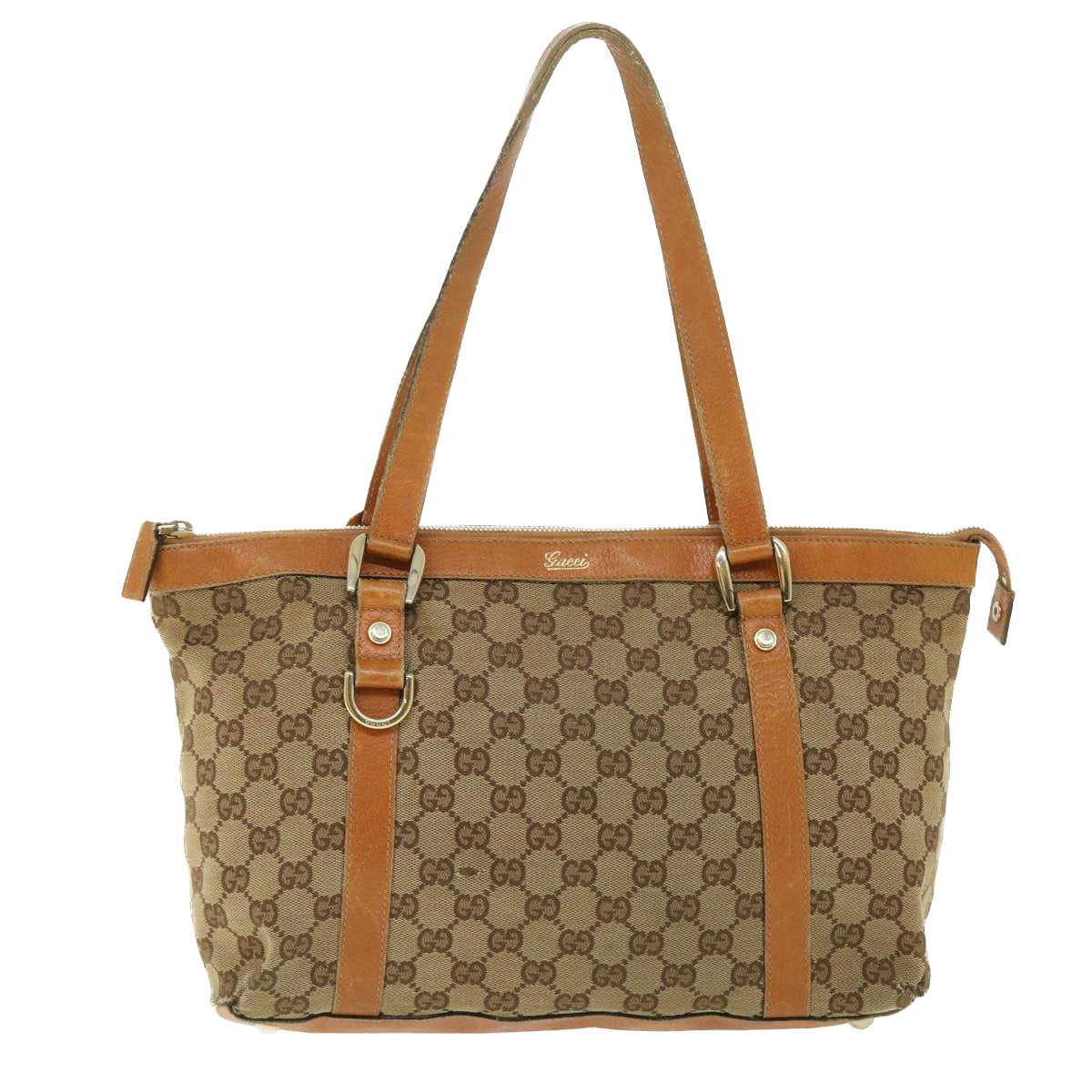 GUCCI GG Canvas Shoulder Bag Beige Brown 141470 51645