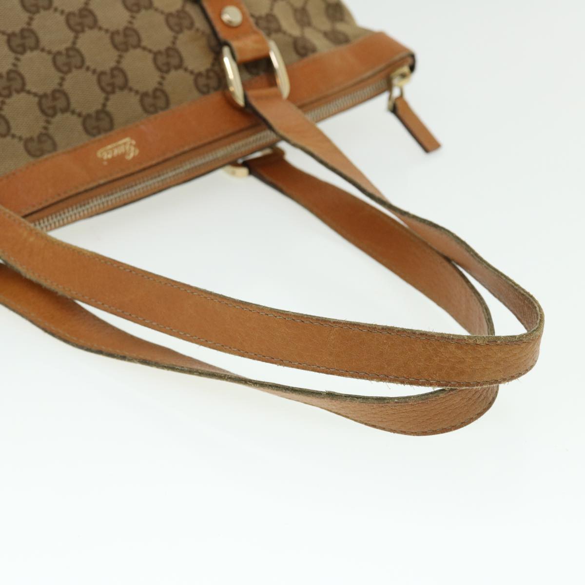 GUCCI GG Canvas Shoulder Bag Beige Brown 141470 51645
