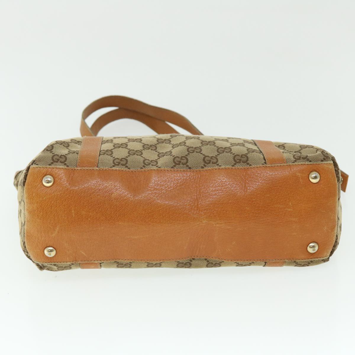 GUCCI GG Canvas Shoulder Bag Beige Brown 141470 51645