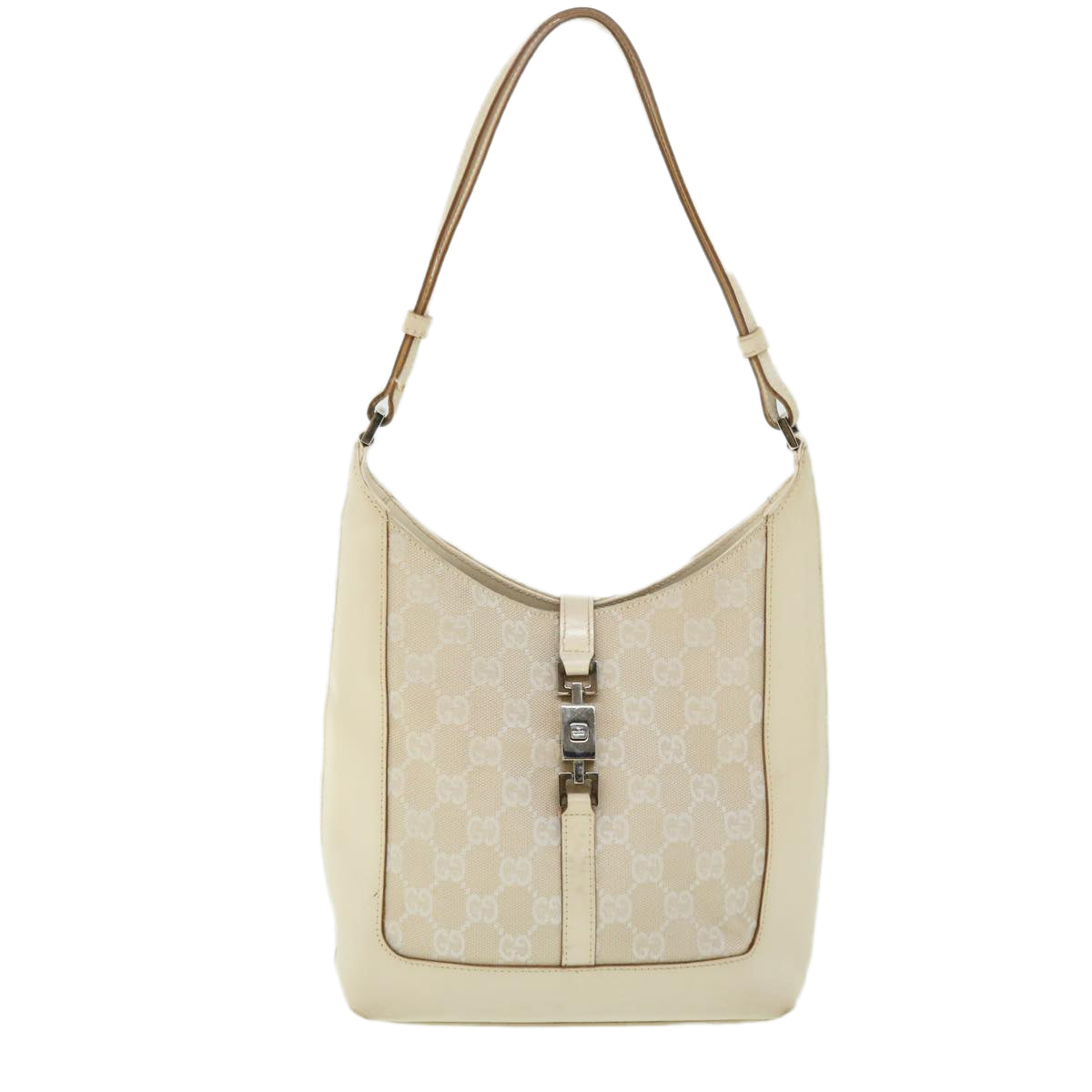 GUCCI GG Canvas Jackie Shoulder Bag White 001 3876 002122 51646