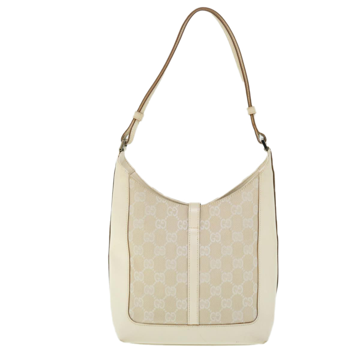GUCCI GG Canvas Jackie Shoulder Bag White 001 3876 002122 51646
