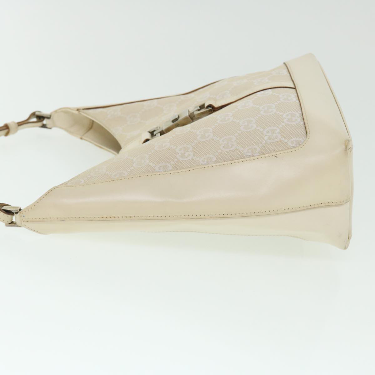 GUCCI GG Canvas Jackie Shoulder Bag White 001 3876 002122 51646