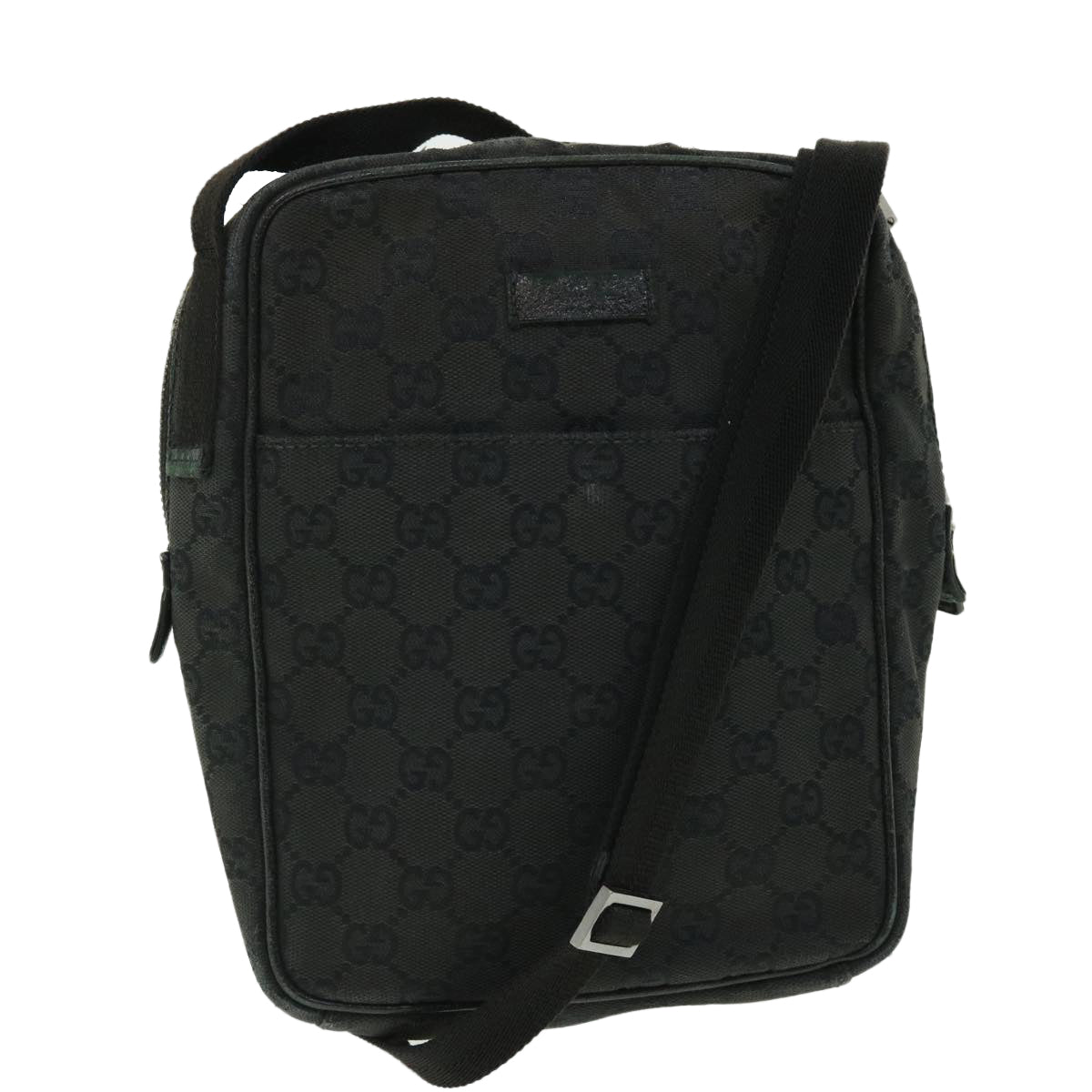 GUCCI GG Canvas Shoulder Bag Black 122759 51647