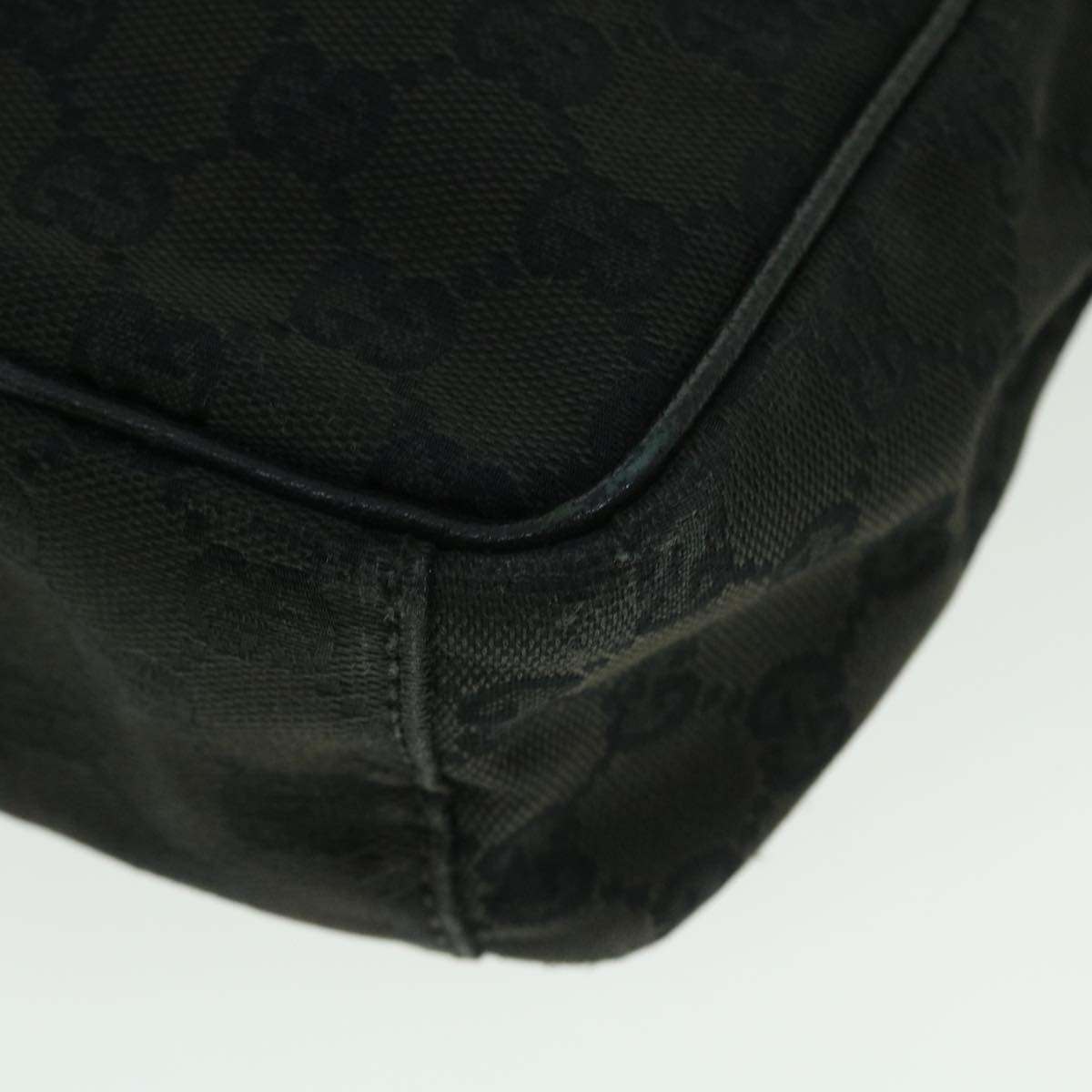 GUCCI GG Canvas Shoulder Bag Black 122759 51647