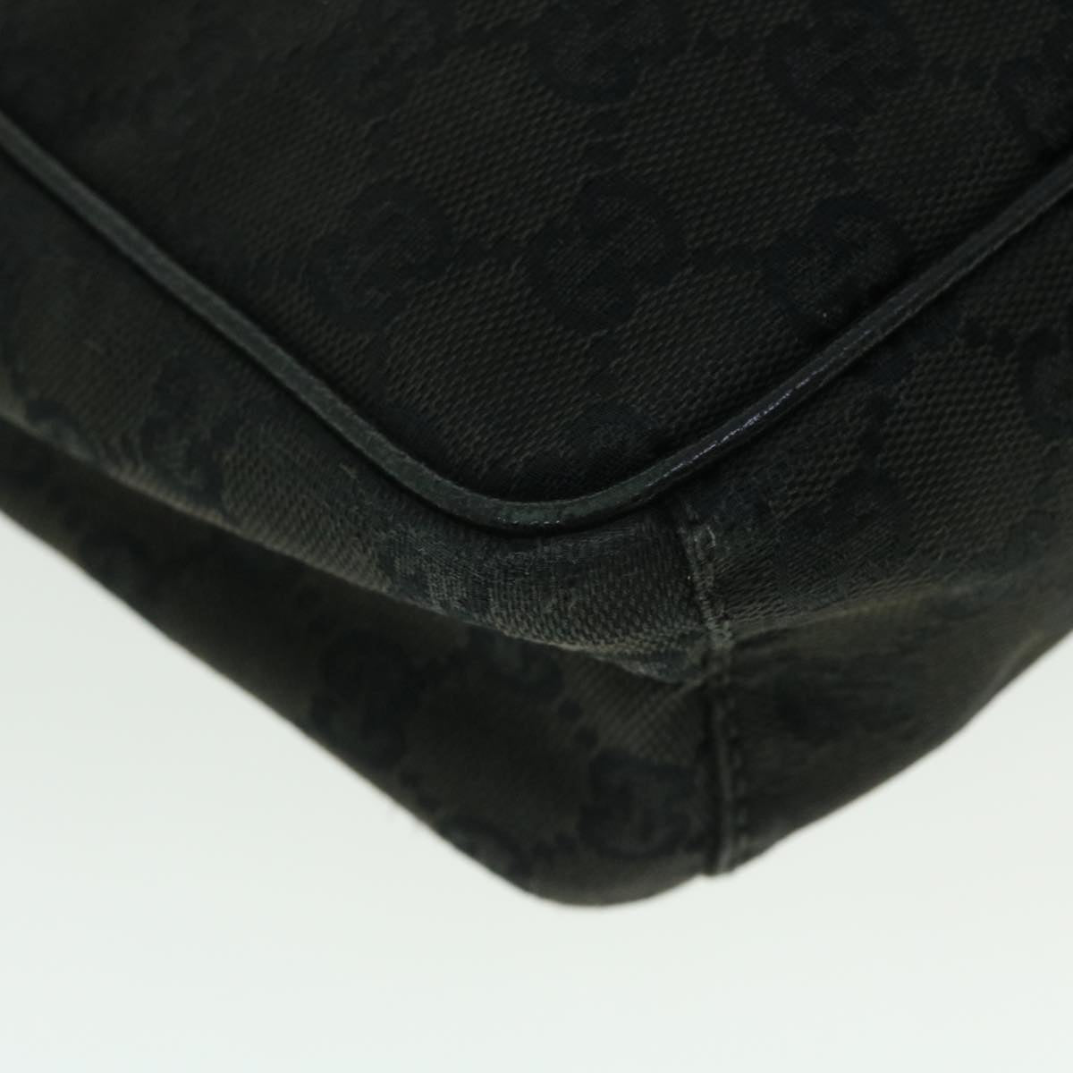 GUCCI GG Canvas Shoulder Bag Black 122759 51647