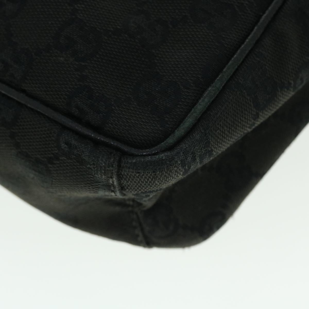 GUCCI GG Canvas Shoulder Bag Black 122759 51647