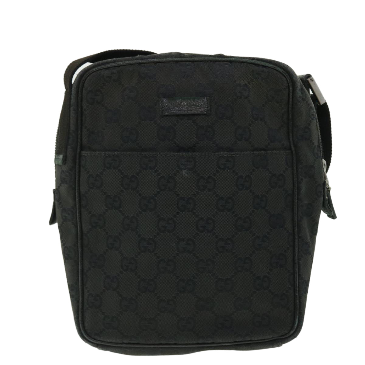 GUCCI GG Canvas Shoulder Bag Black 122759 51647