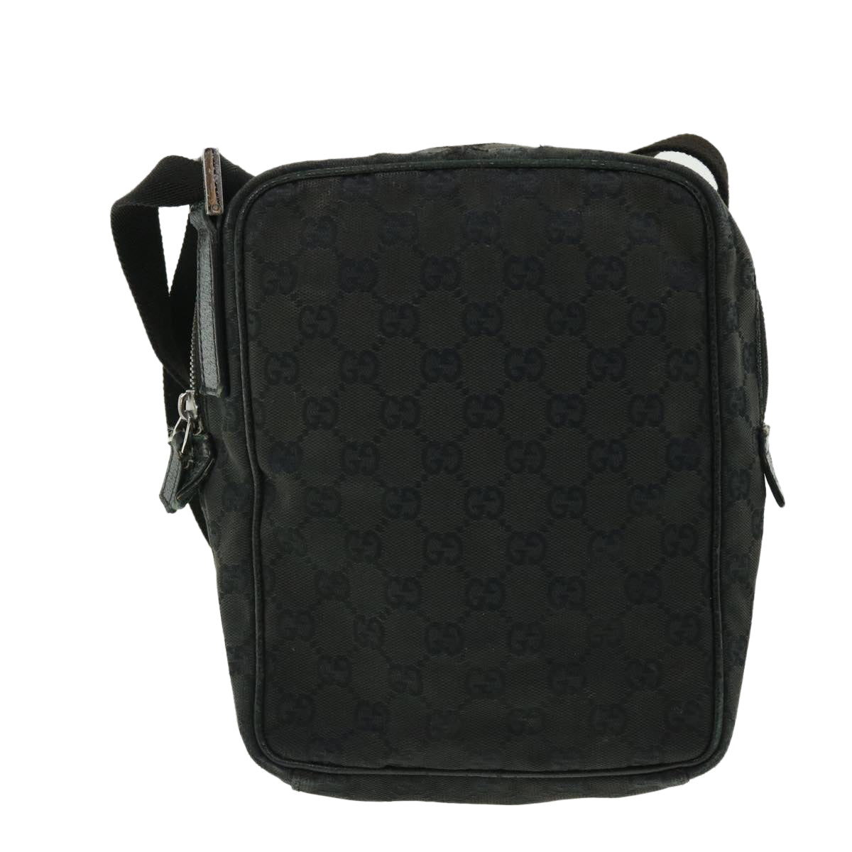 GUCCI GG Canvas Shoulder Bag Black 122759 51647