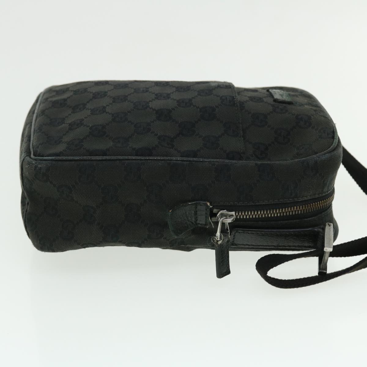 GUCCI GG Canvas Shoulder Bag Black 122759 51647