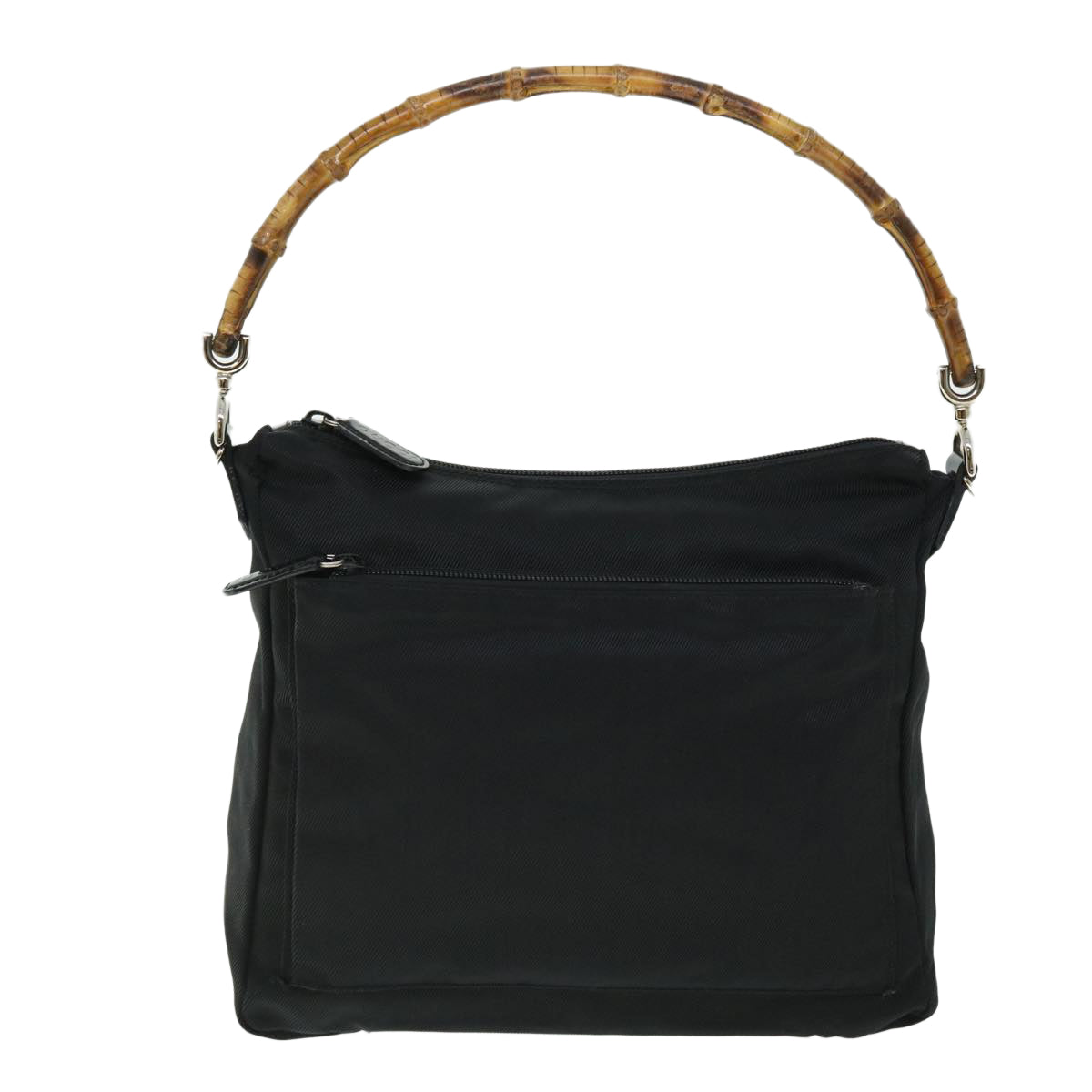 GUCCI Bamboo Shoulder Bag Nylon 2way Black 000 0509 200 159 51649