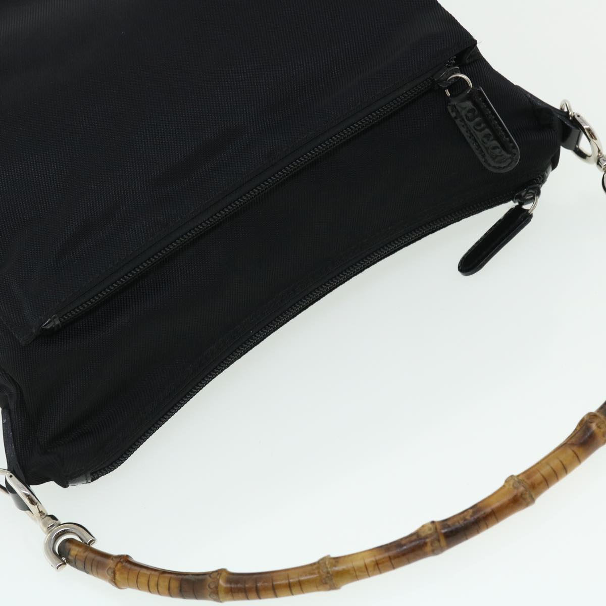 GUCCI Bamboo Shoulder Bag Nylon 2way Black 000 0509 200 159 51649