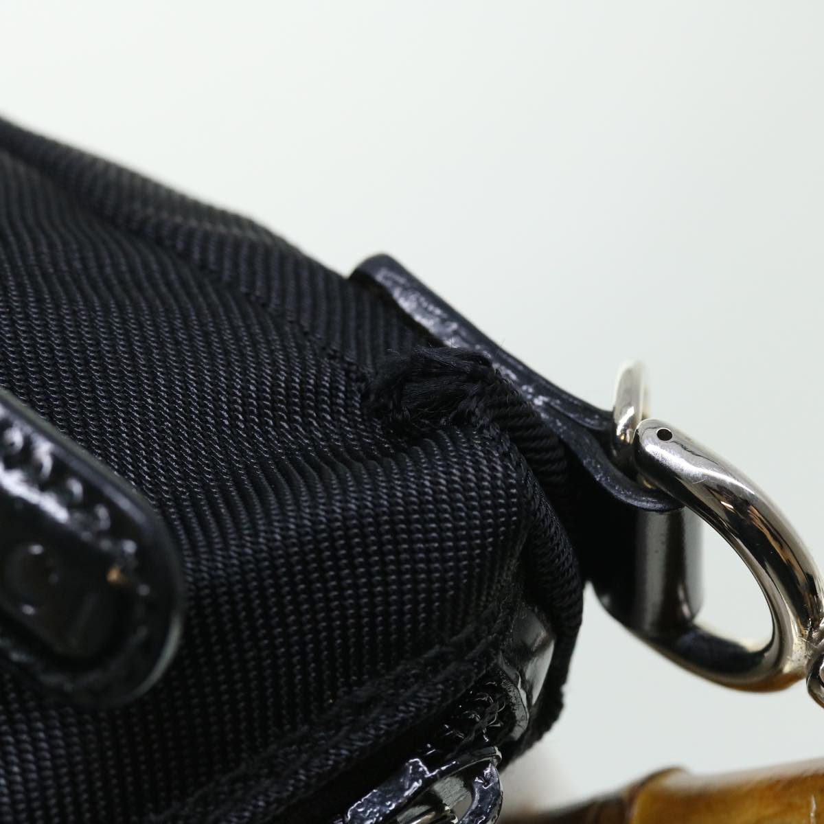 GUCCI Bamboo Shoulder Bag Nylon 2way Black 000 0509 200 159 51649